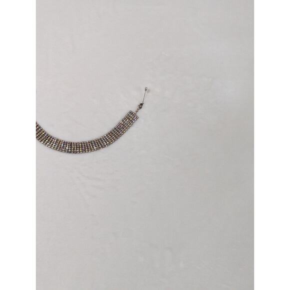 Vtge Aurora Crystal Choker 6 rows Flashed All Kinds Of Color.Kneck Size 15" - Picture 12 of 16